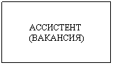 Text Box: АССИСТЕНТ  (ВАКАНСИЯ)
